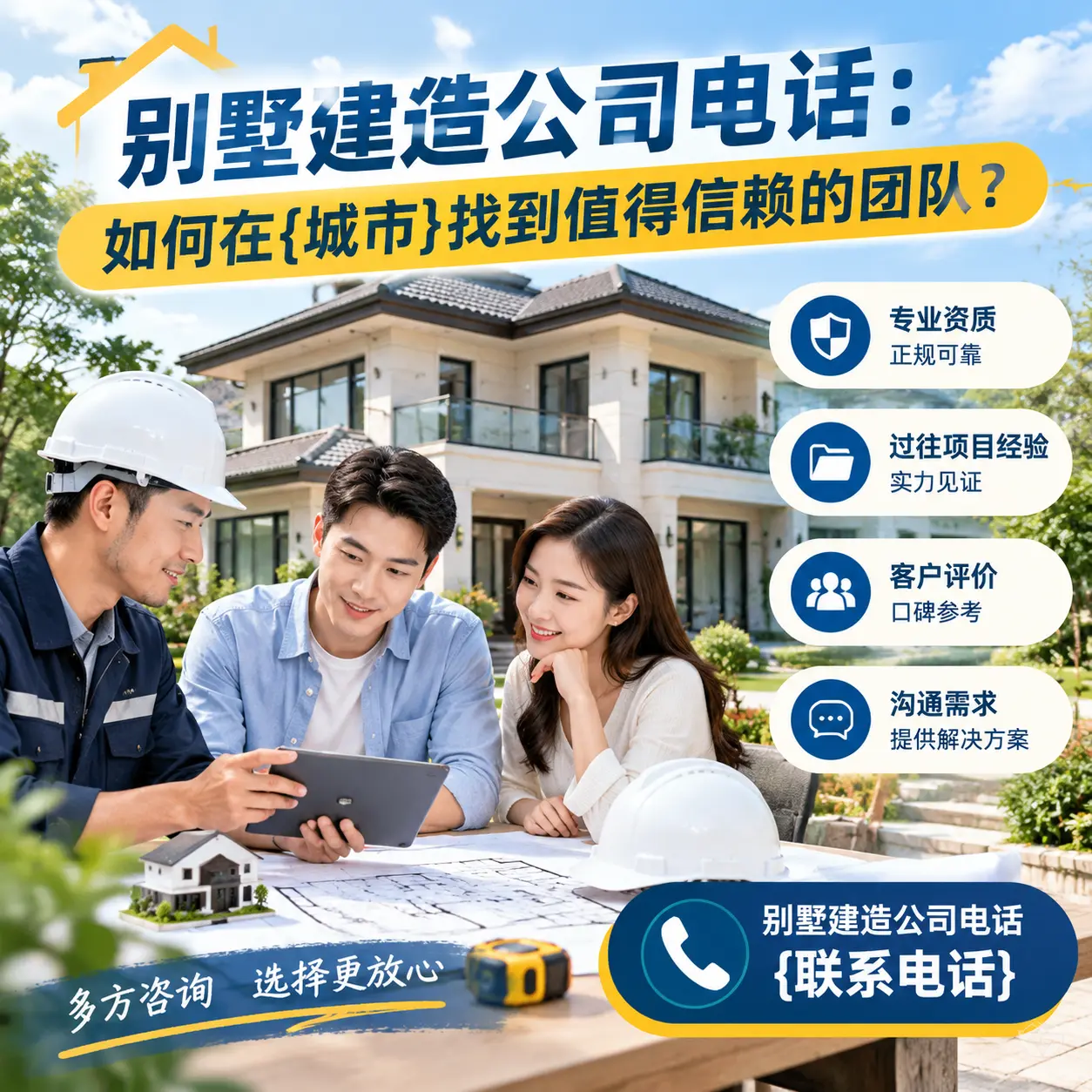 别墅建造公司电话:如何在余庆找到值得信赖的团队?