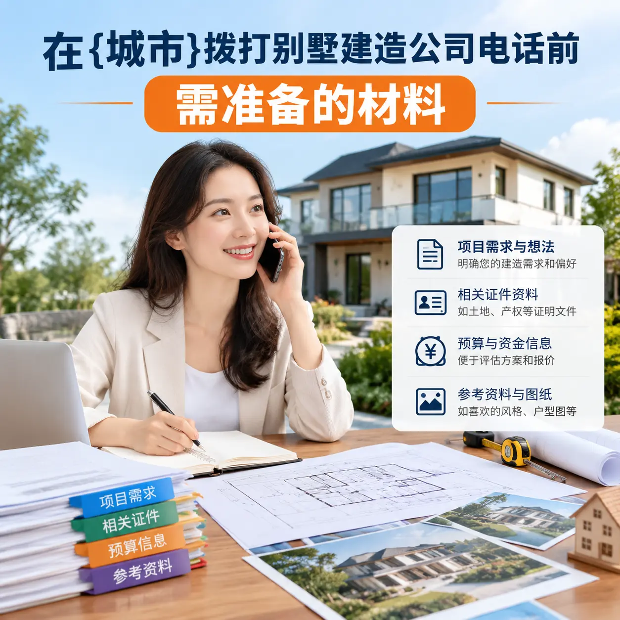 在余庆拨打别墅建造公司电话前需准备的材料