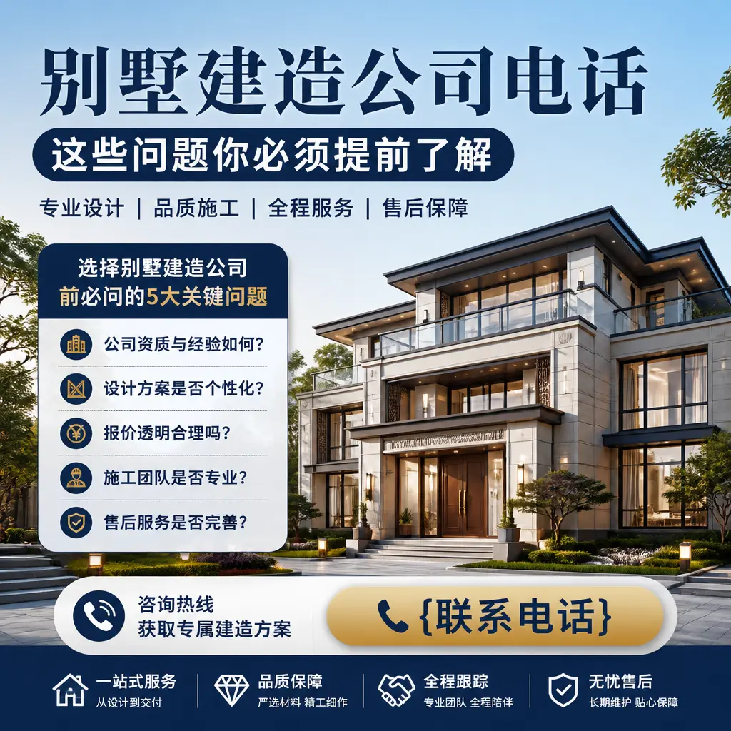 余庆别墅建造公司电话,这些问题你必须提前了解